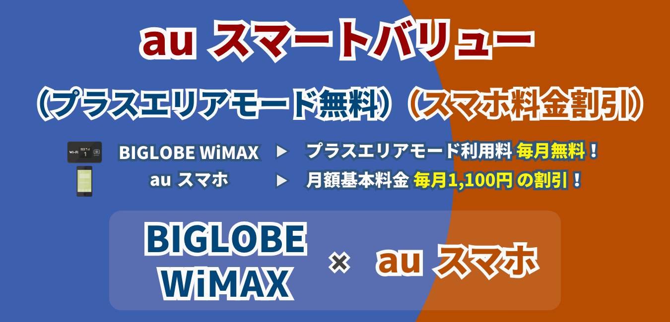 「BIGLOBE WiMAX」×「auスマートバリュー」を完全解説！