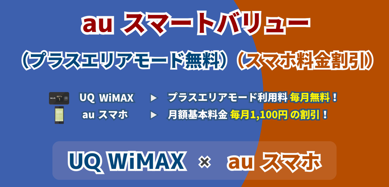 「UQ WiMAX」×「auスマートバリュー」を完全解説！